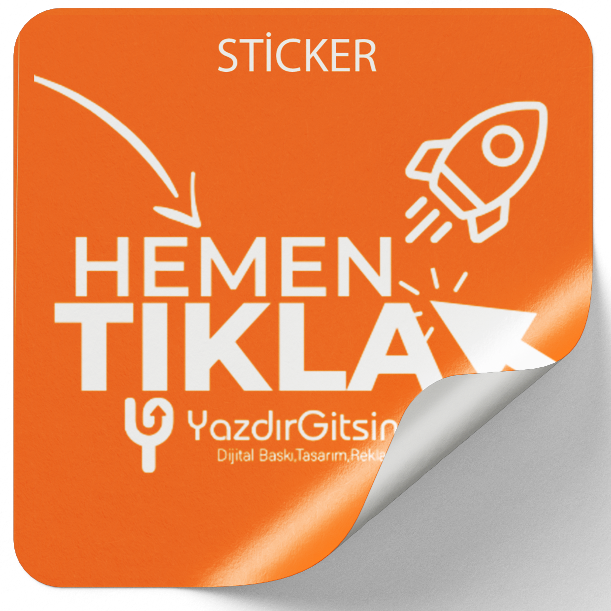 5x5 250 Adet Sticker